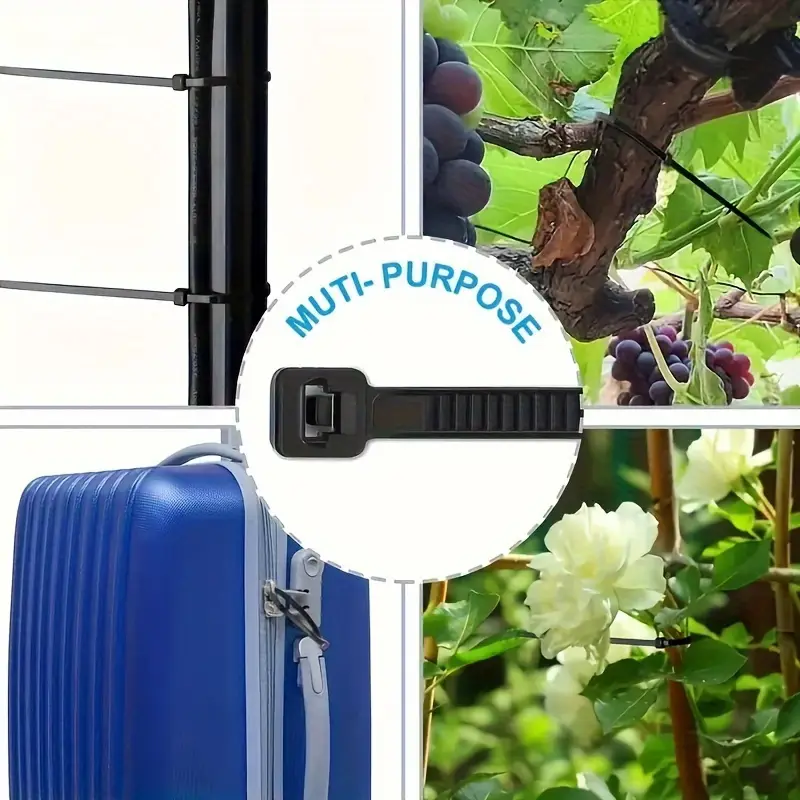 Conjunto de 100 Abraçadeiras de Nylon Autotraváveis